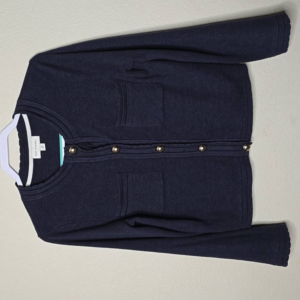 Navy Blue Cardigan Sweater